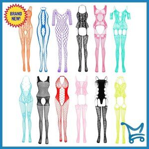 Sexy Fishnet Bodysuit Lingerie Nightwear Free Size Elastic Material